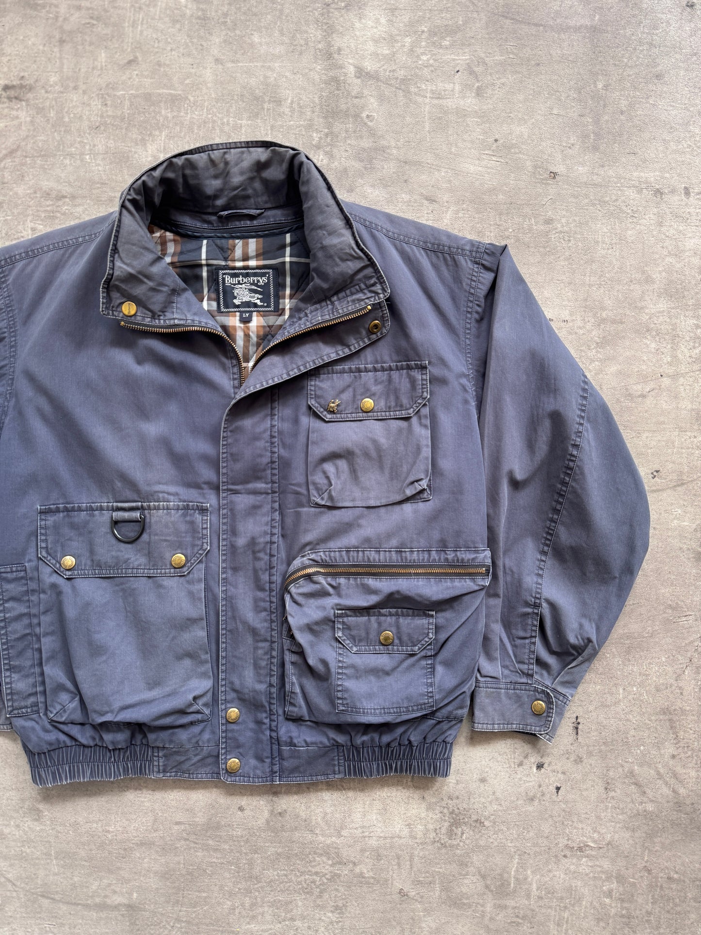1980's Burberry Japan Faded Modular Utility Blouson | Large, Multicoloured