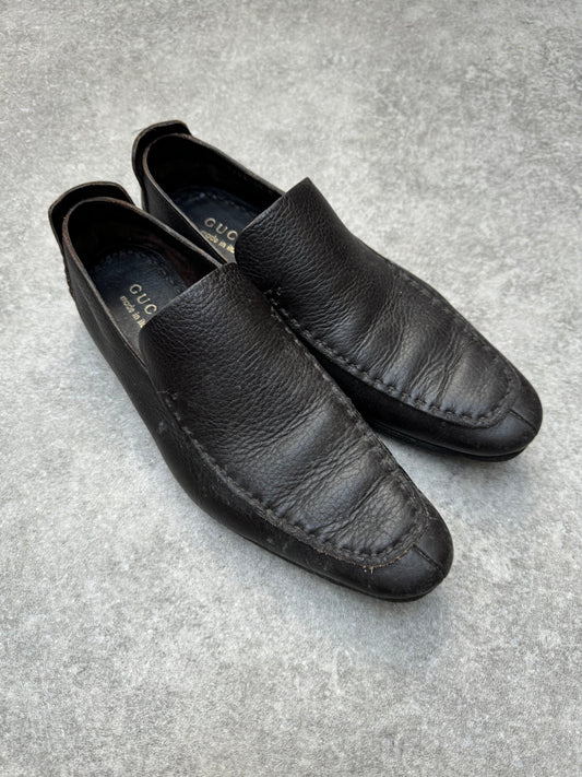 Gucci Wide Stitch Leather Loafers