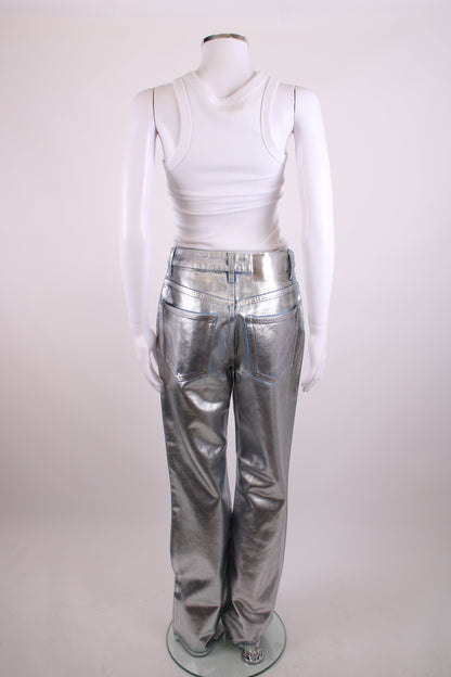Paco Rabanne Coated Jeans Silver 27 | O/S, Silver
