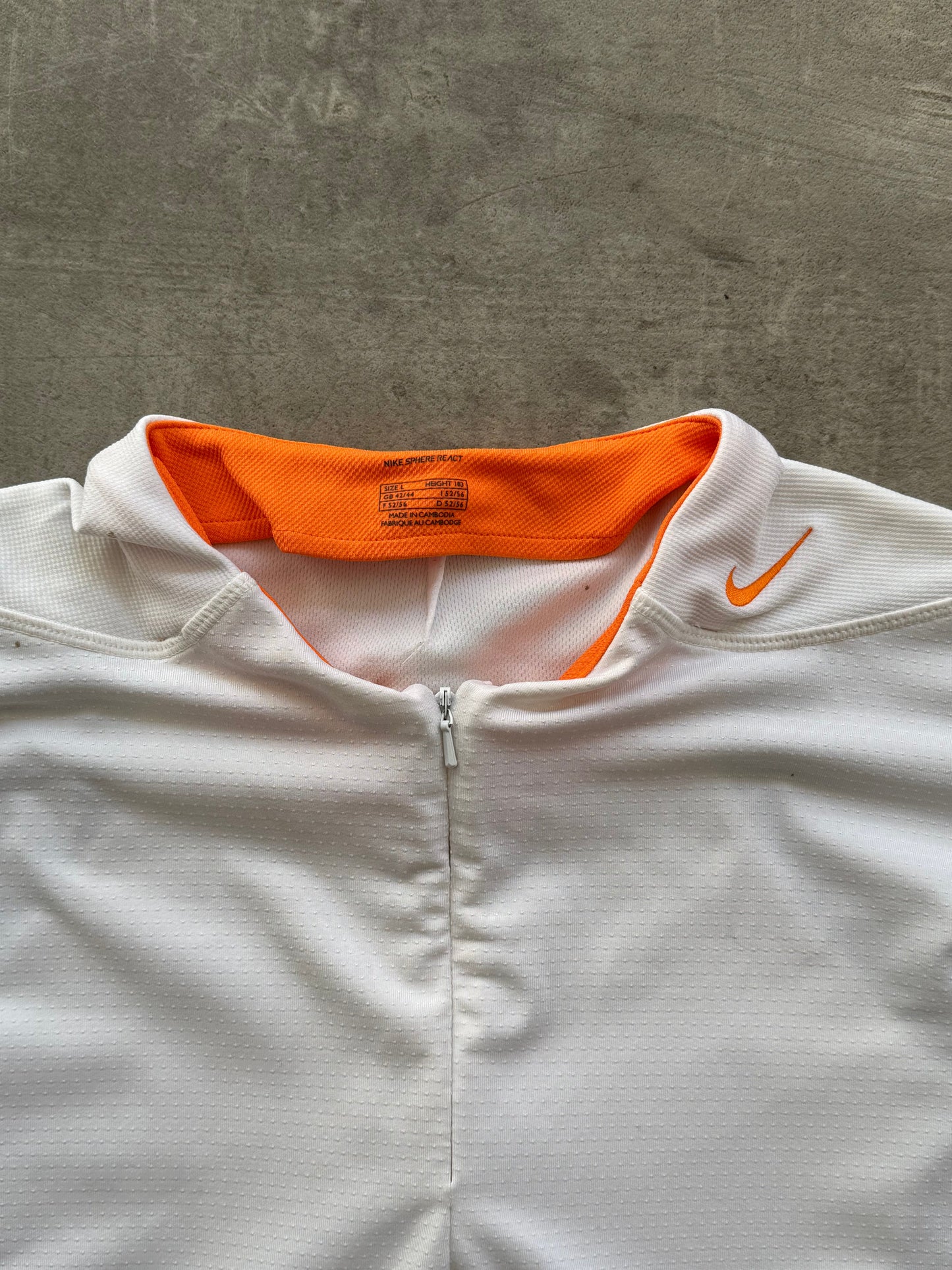 2005 Nike Sphere Tony Spackman Orange Swoosh Top | Medium, Multicoloured