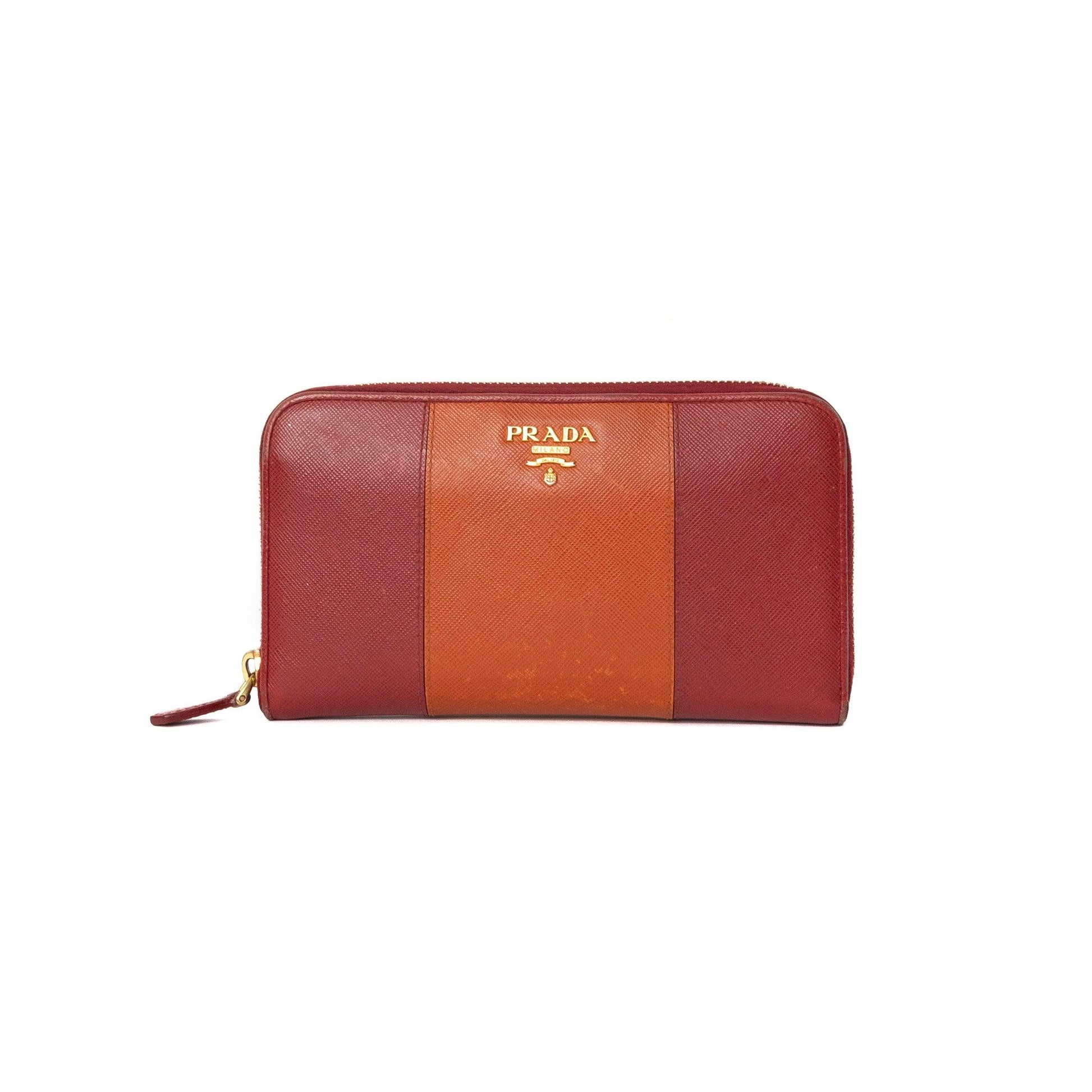 Prada Textured Leather Two-Tone Purse - Known Source