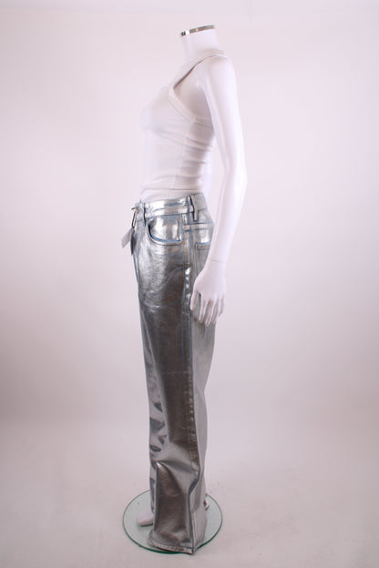 Paco Rabanne Coated Jeans Silver 27 | O/S, Silver