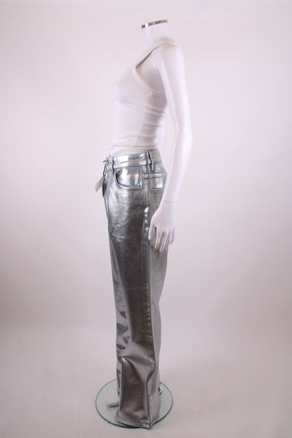 Paco Rabanne Coated Jeans Silver 27 | O/S, Silver