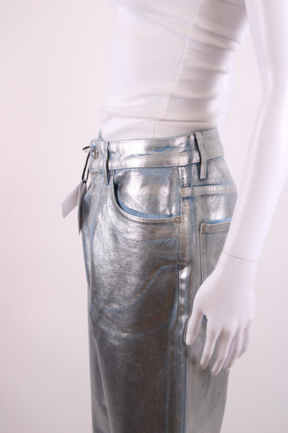 Paco Rabanne Coated Jeans Silver 27 | O/S, Silver