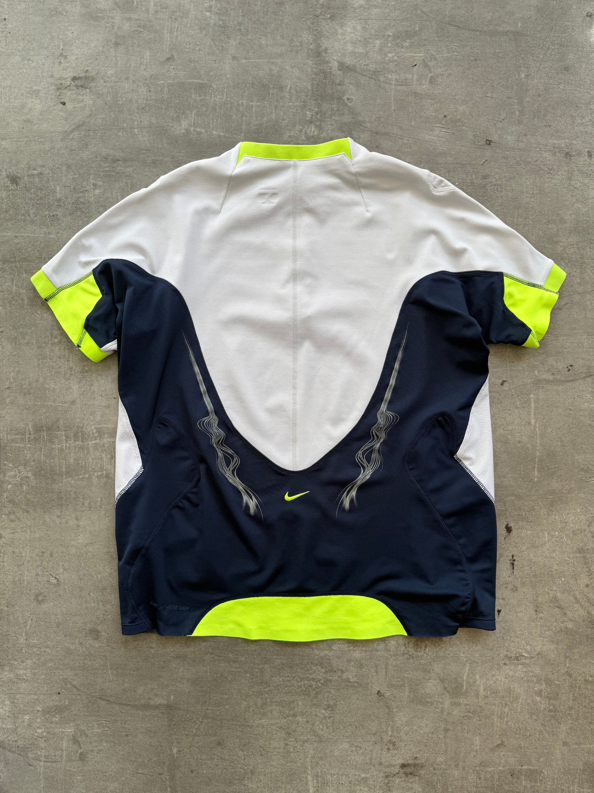 2006 Nike Sphere Tony Spackman Contrast Green Structured Top | Large, Multicoloured