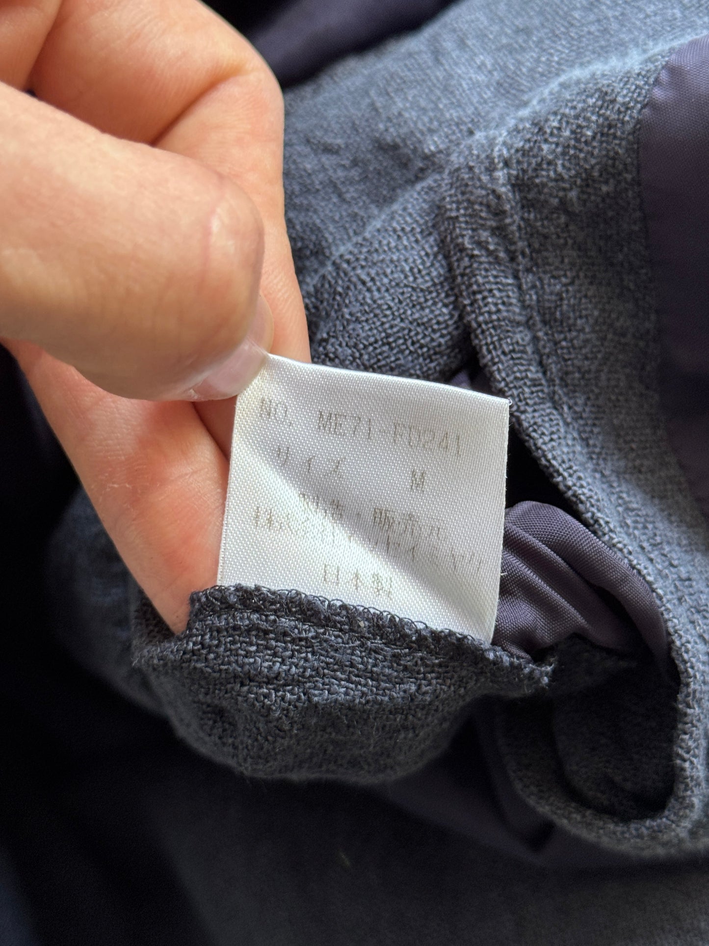S/S 1997 Issey Miyake Linen Flax Distressed Three Pocket Jacket | Medium, Navy