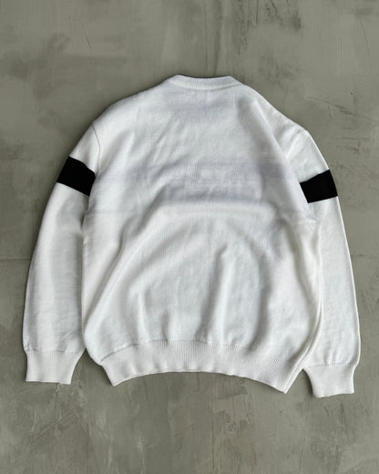 DIESEL 2000'S SPELL OUT LOGO KNIT SWEATSHIRT - XL | XL, Black