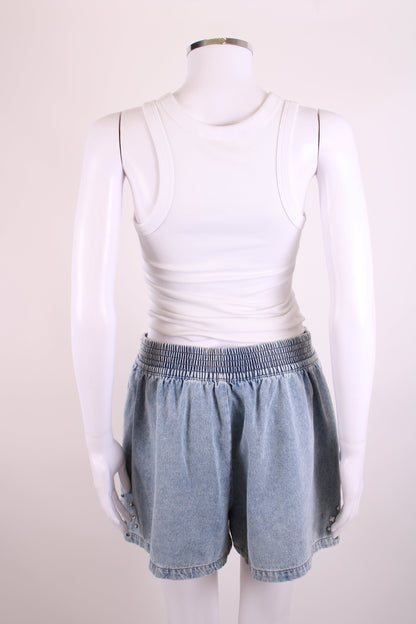 Sandro Diamante Denim Shorts Blue 40 | O/S, Blue