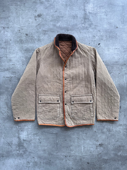 Kapital Japan Diamond Quilt Canvas Leather Trim Field Jacket | Small, Multicoloured