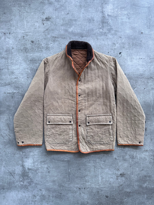 Kapital Japan Diamond Quilt Canvas Leather Trim Field Jacket | Small, Multicoloured