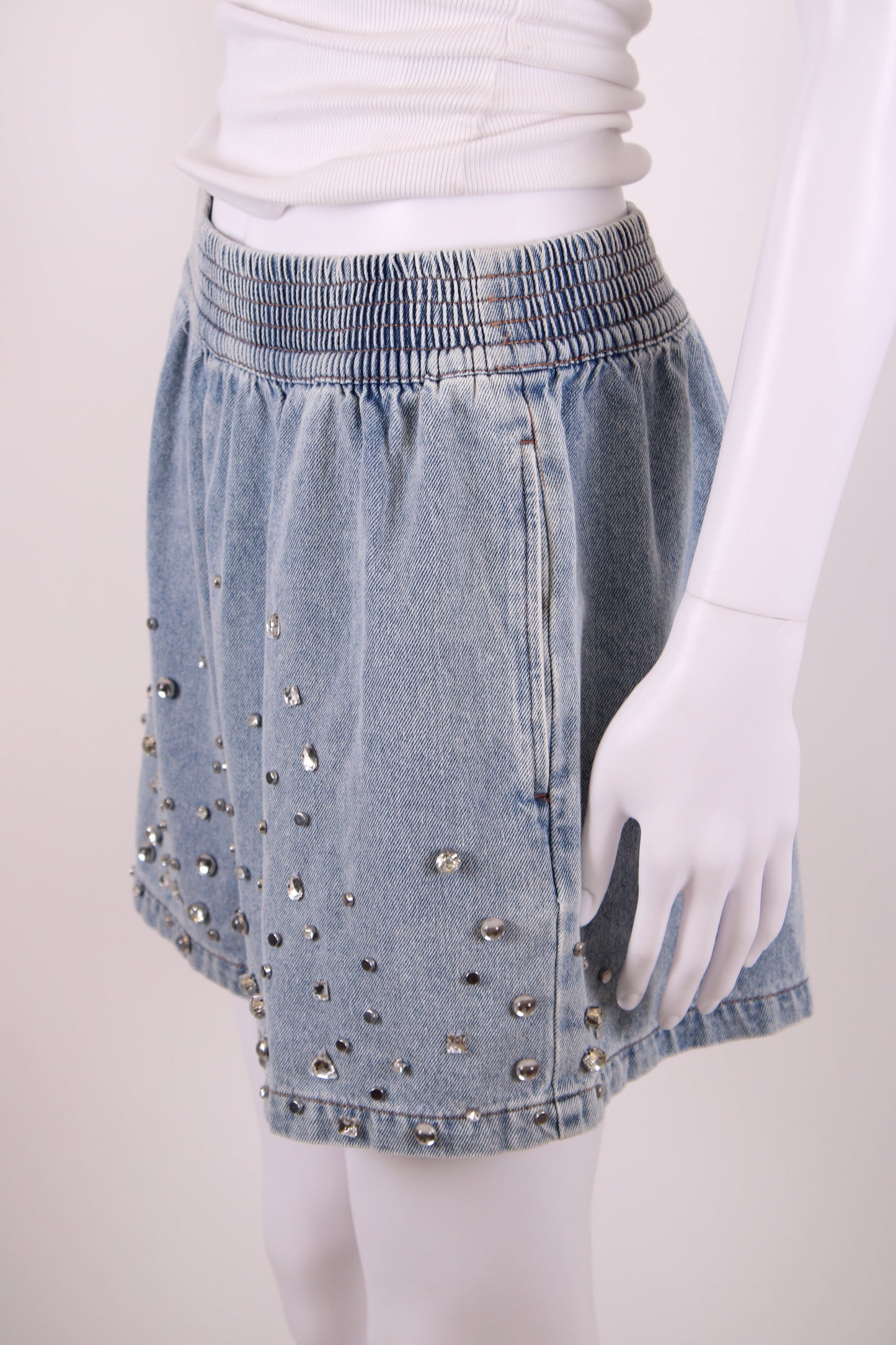 Sandro Diamante Denim Shorts Blue 40 | O/S, Blue