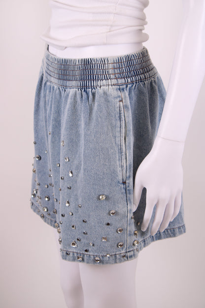Sandro Diamante Denim Shorts Blue 40 | O/S, Blue