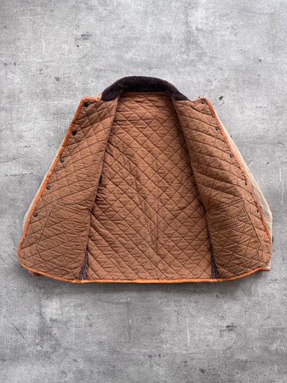Kapital Japan Diamond Quilt Canvas Leather Trim Field Jacket | Small, Multicoloured