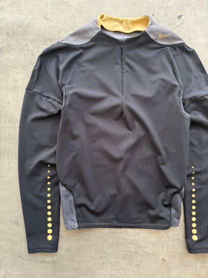 2005 Nike Sphere Tony Spackman Grey Toned Structured LS Top | Small, Multicoloured