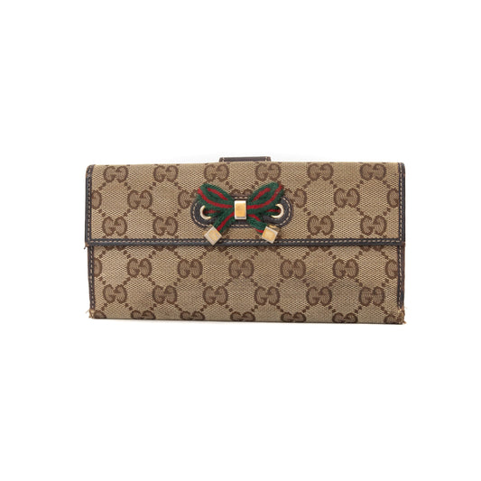 Gucci Monogram Bow Tie Wallet