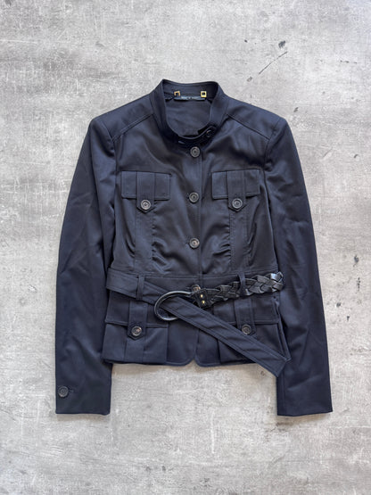 2004 Gucci Tom Ford Wool Blend Cropped Field Jacket | Small, Multicoloured