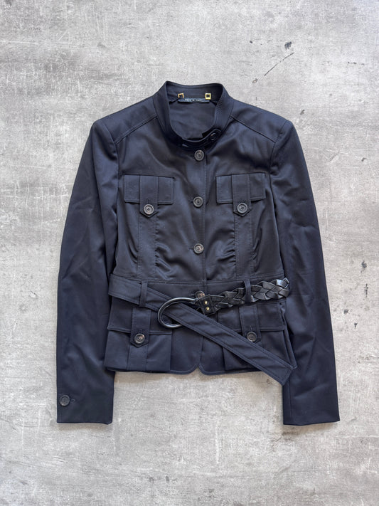 2004 Gucci Tom Ford Wool Blend Cropped Field Jacket | Small, Multicoloured