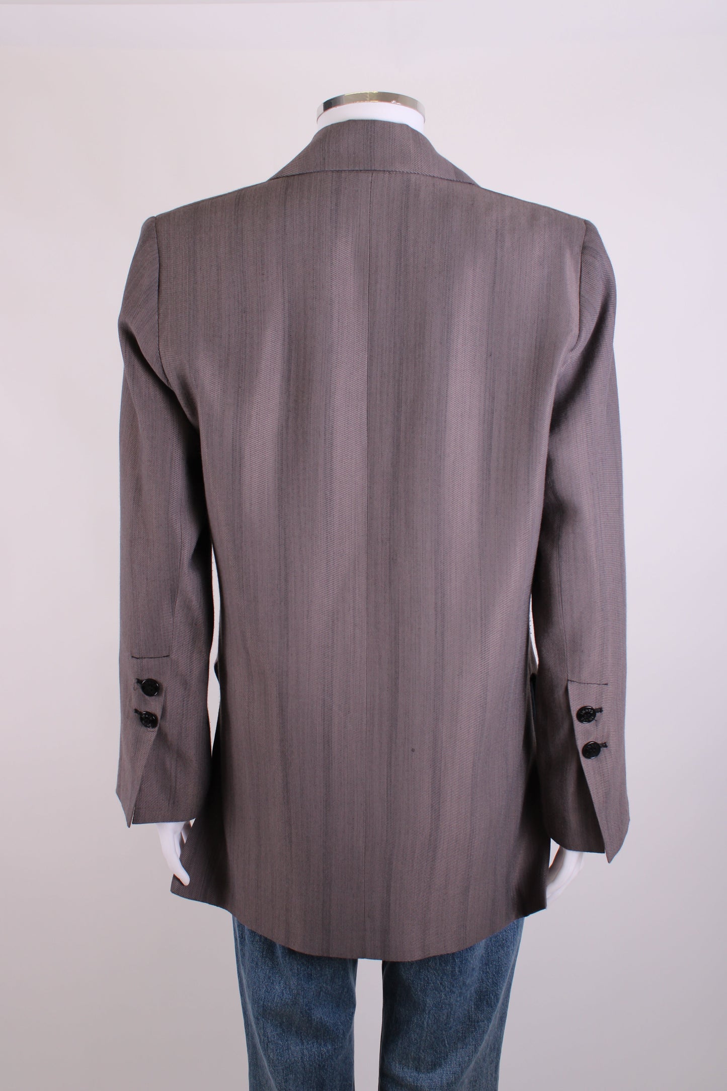 Ganni High Side Slit Blazer Grey 6 | O/S, Grey