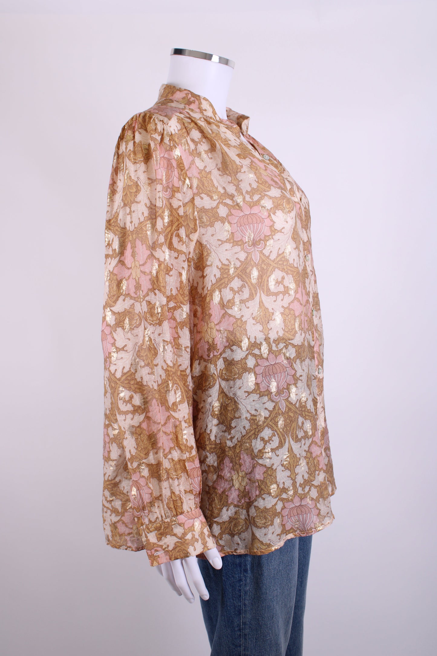 Sofie Schnoor L/S Print Blouse Mustard/ Pink S | Small, Pink