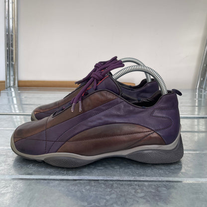 Prada Purple & Brown 00s Leather Trainers | SMALL, Multicoloured