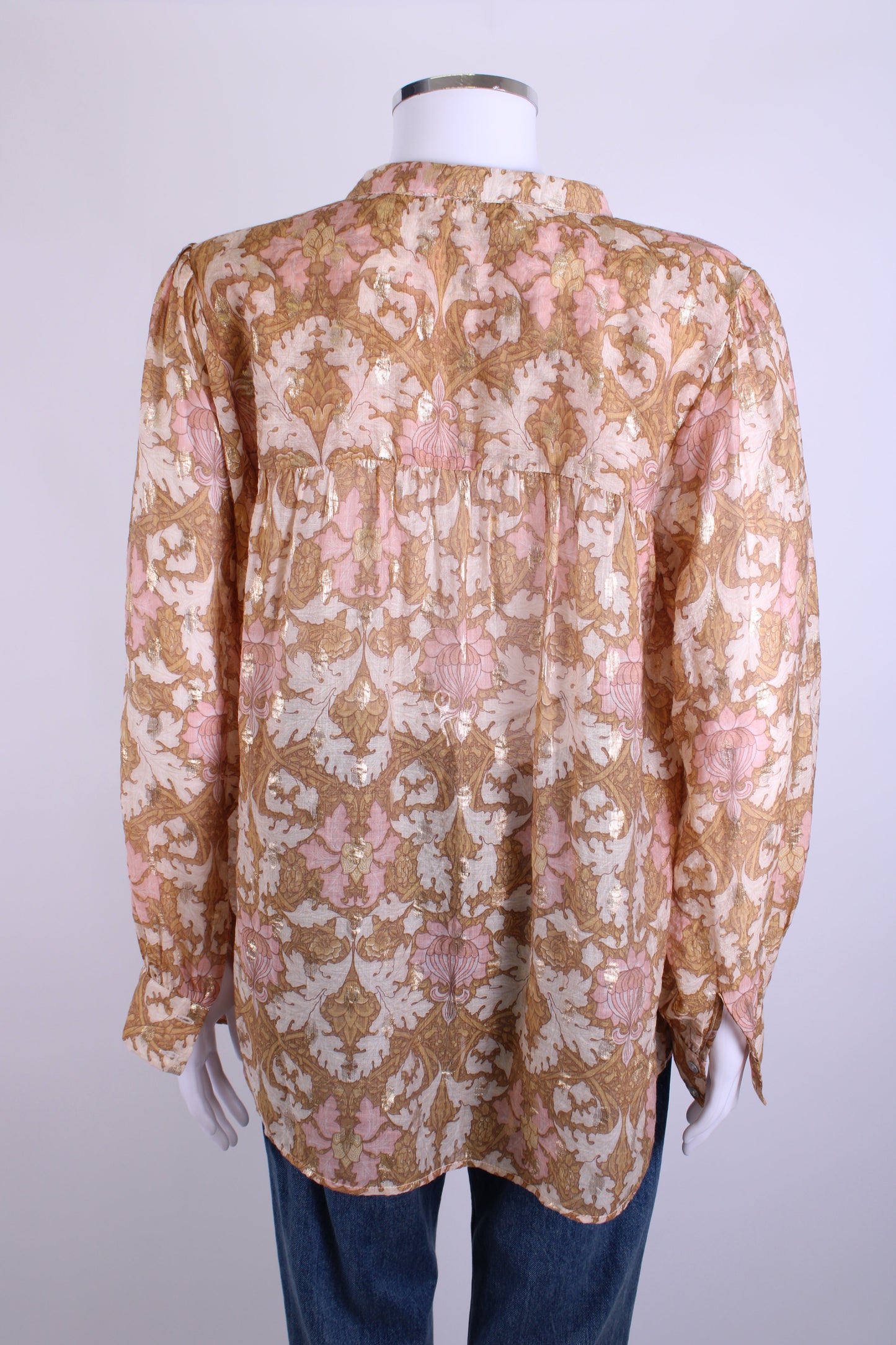 Sofie Schnoor L/S Print Blouse Mustard/ Pink S | Small, Pink