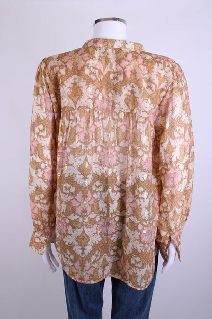 Sofie Schnoor L/S Print Blouse Mustard/ Pink S | Small, Pink