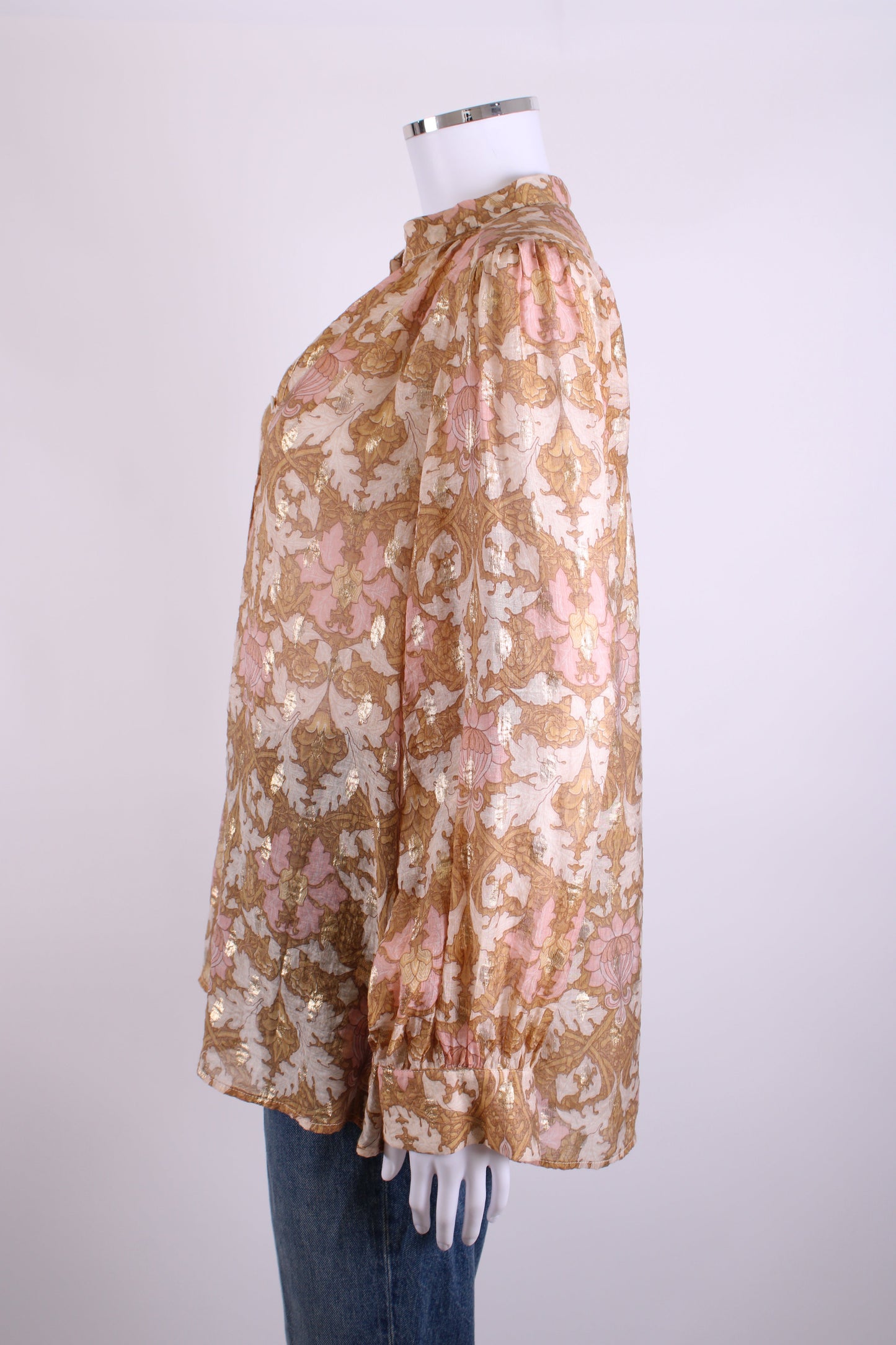 Sofie Schnoor L/S Print Blouse Mustard/ Pink S | Small, Pink