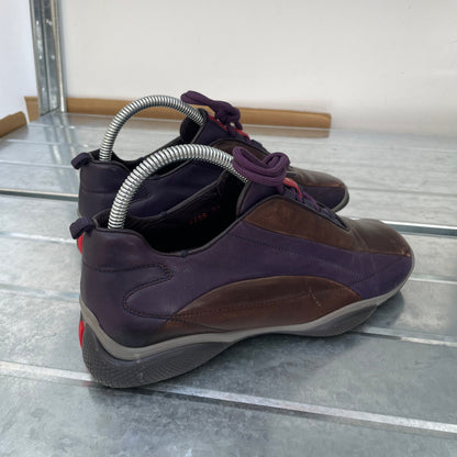 Prada Purple & Brown 00s Leather Trainers | SMALL, Multicoloured