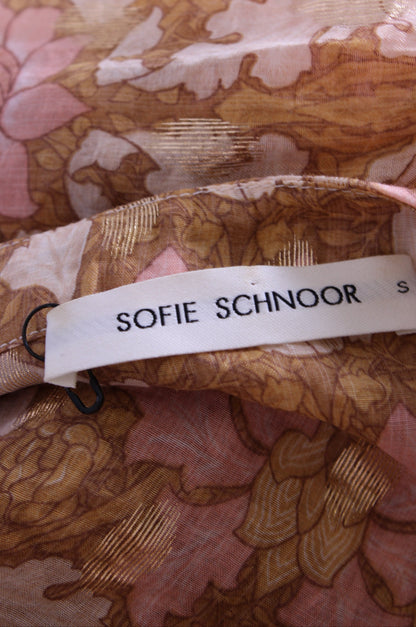 Sofie Schnoor L/S Print Blouse Mustard/ Pink S | Small, Pink