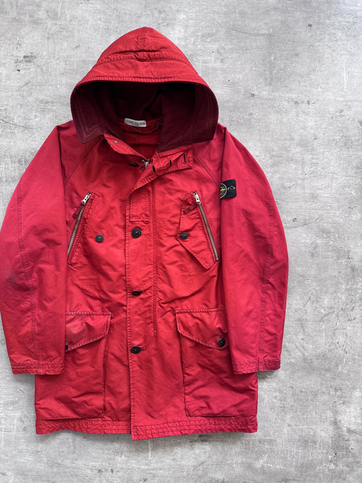 A/W 2009 Stone Island Garment Dyed Dutch Rope Utility Parka | Medium, Multicoloured