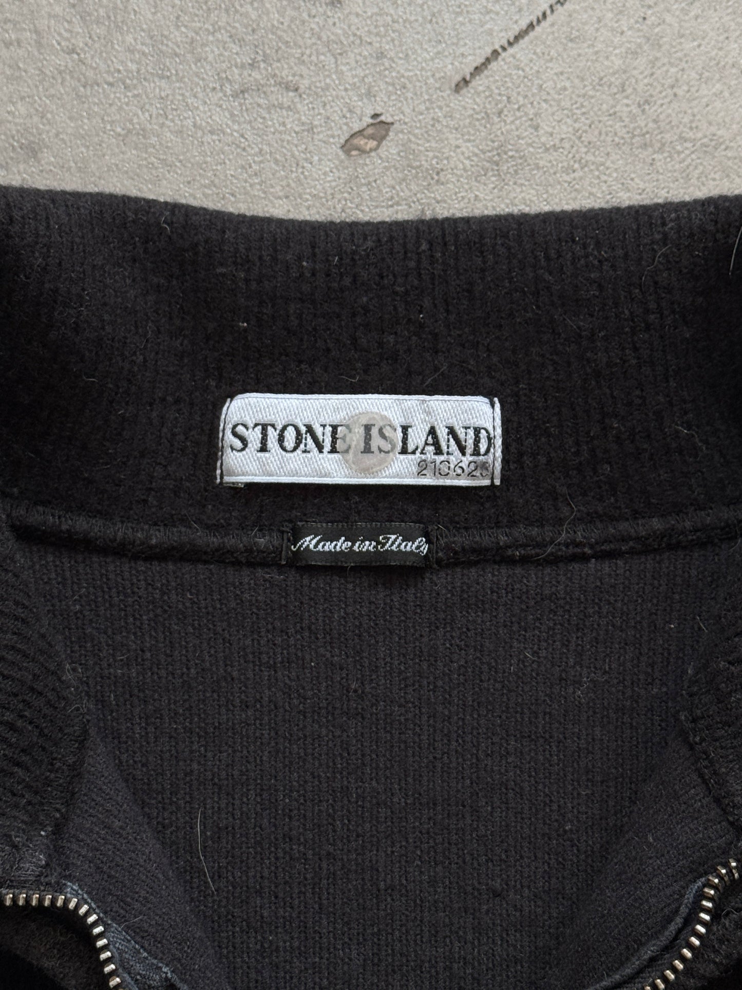 A/W 2001 Stone Island Paul Harvey 1/4 Zip Military Wool Fleece | Large, Multicoloured