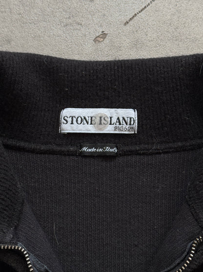 A/W 2001 Stone Island Paul Harvey 1/4 Zip Military Wool Fleece | Large, Multicoloured