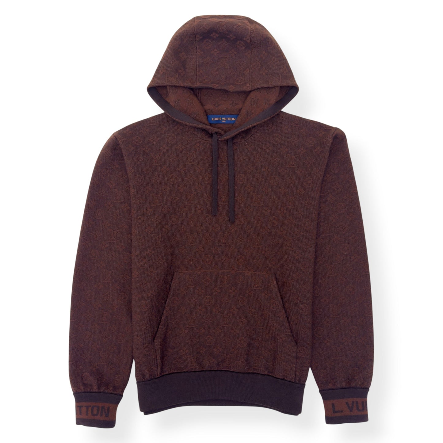 Louis Vuitton Wool Monogram Track Hoodie Brown - Pre-Loved | Wylist