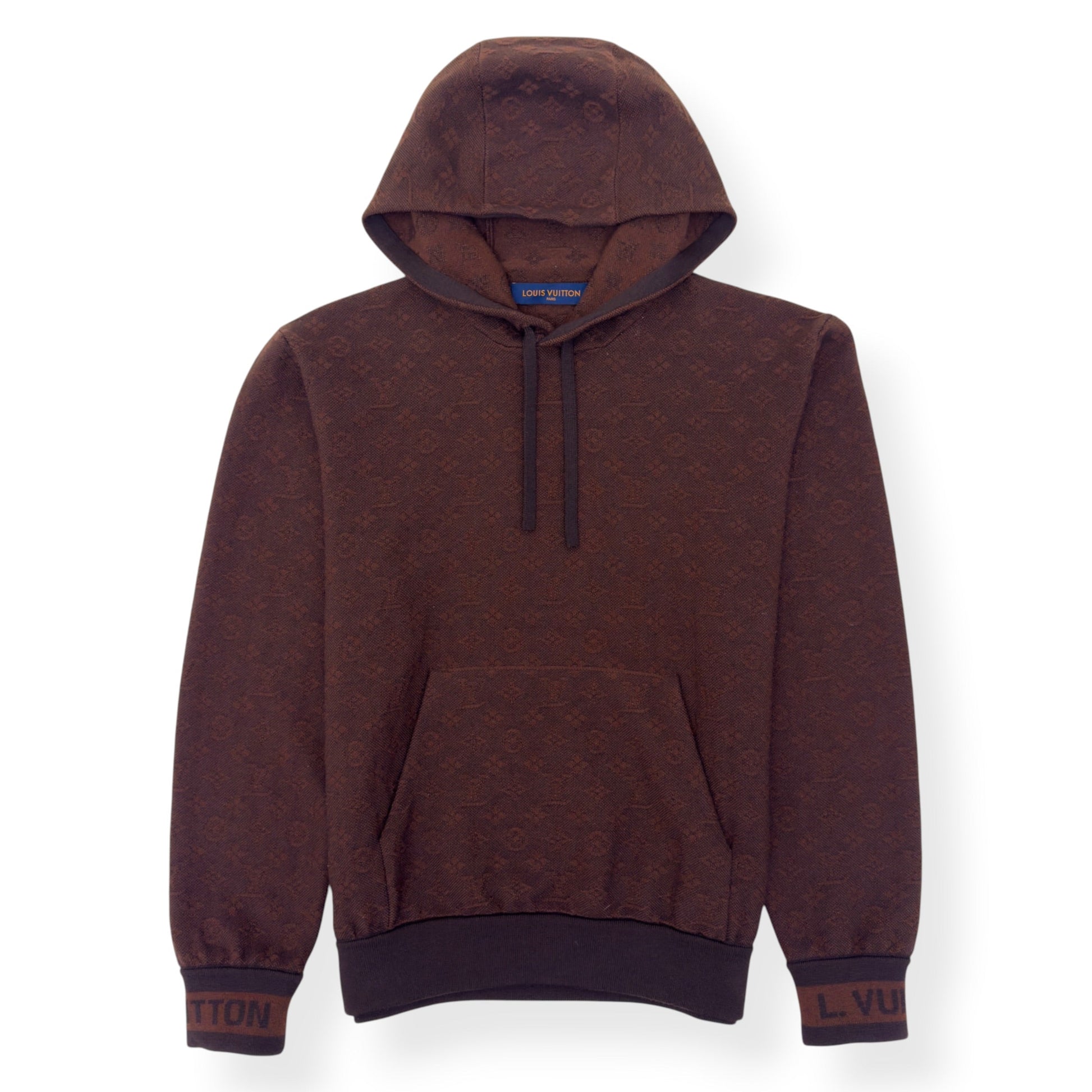 Louis Vuitton Wool Monogram Track Hoodie Brown - Pre-Loved | Wylist
