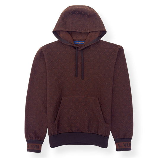 Louis Vuitton Wool Monogram Track Hoodie Brown - Pre-Loved | Wylist