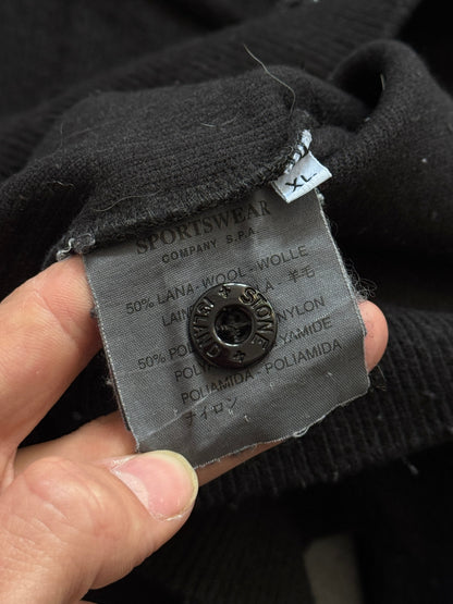 A/W 2001 Stone Island Paul Harvey 1/4 Zip Military Wool Fleece | Large, Multicoloured