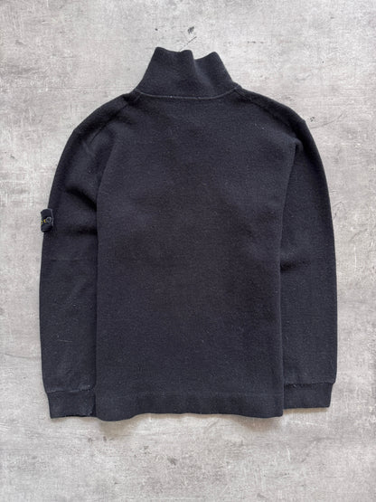 A/W 2001 Stone Island Paul Harvey 1/4 Zip Military Wool Fleece | Large, Multicoloured