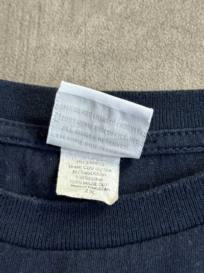 HBO The Sopranos Bada Bing Navy Graphic Tee