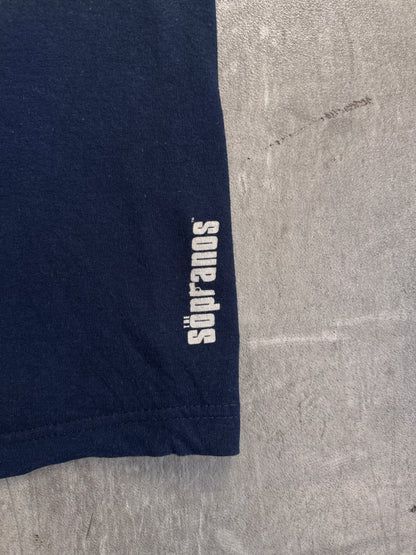HBO The Sopranos Bada Bing Navy Graphic Tee