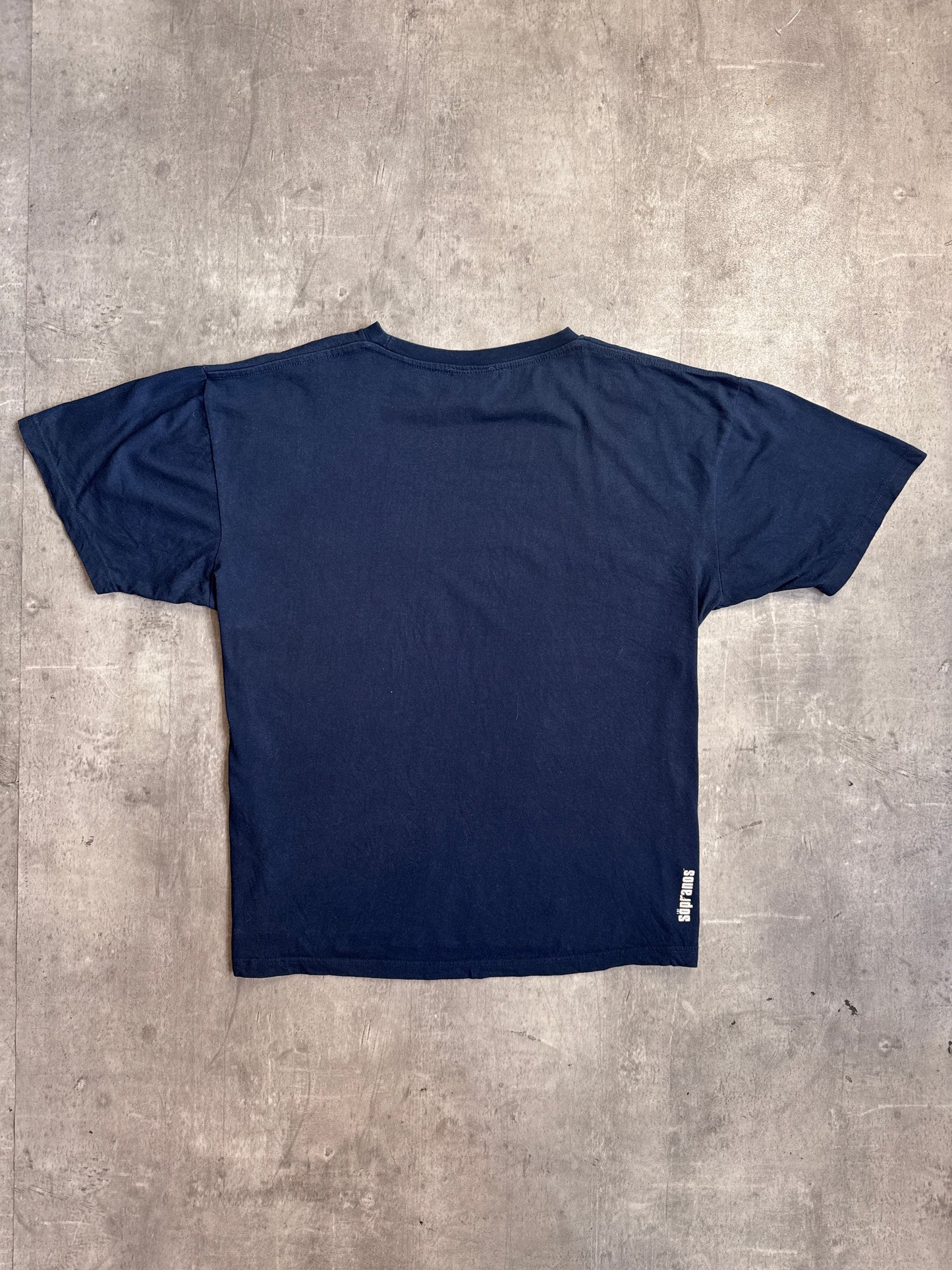 HBO The Sopranos Bada Bing Navy Graphic Tee