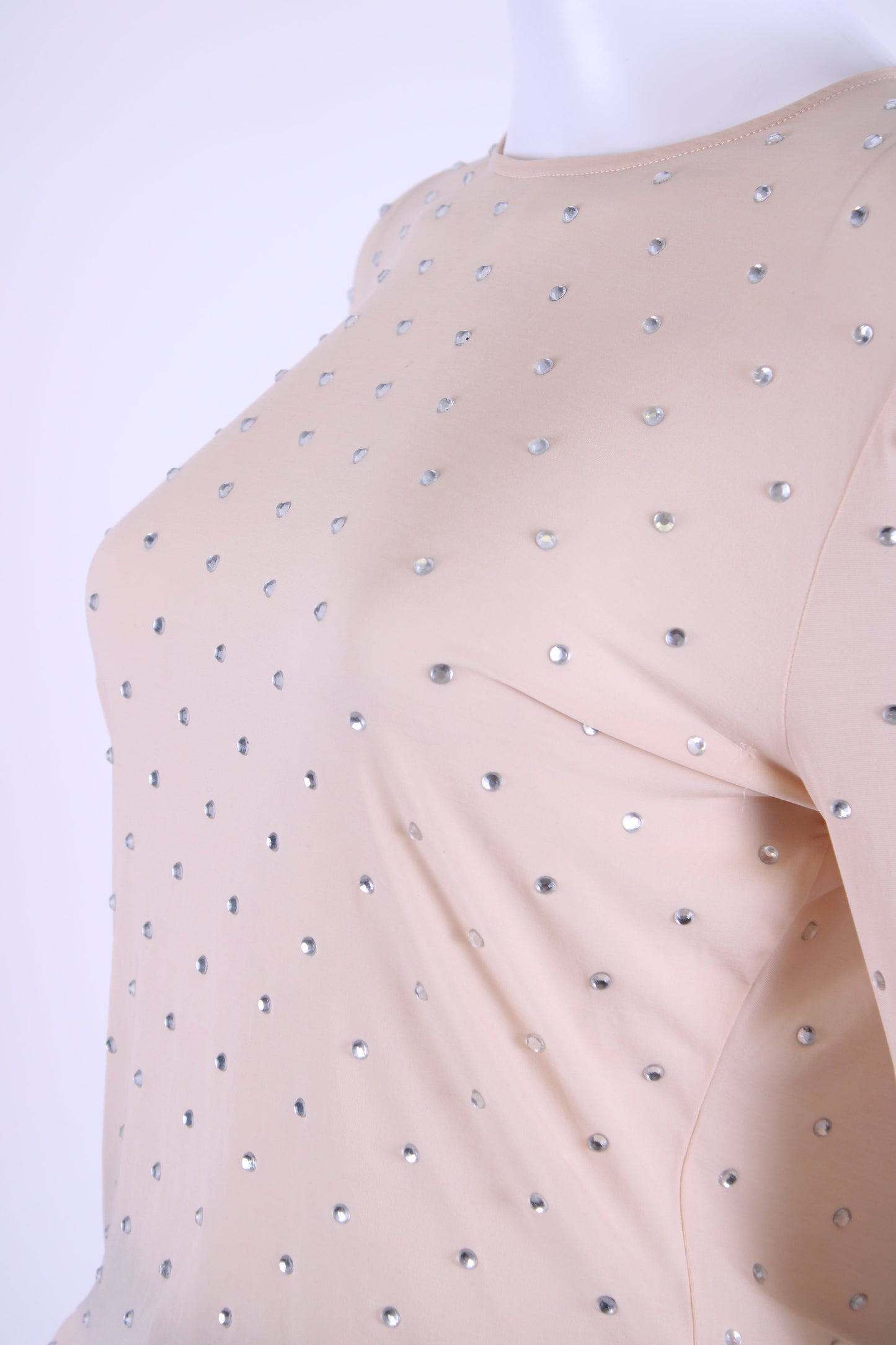 Paco Rabanne Mesh Diamante Top Nude 40 | O/S, Nude