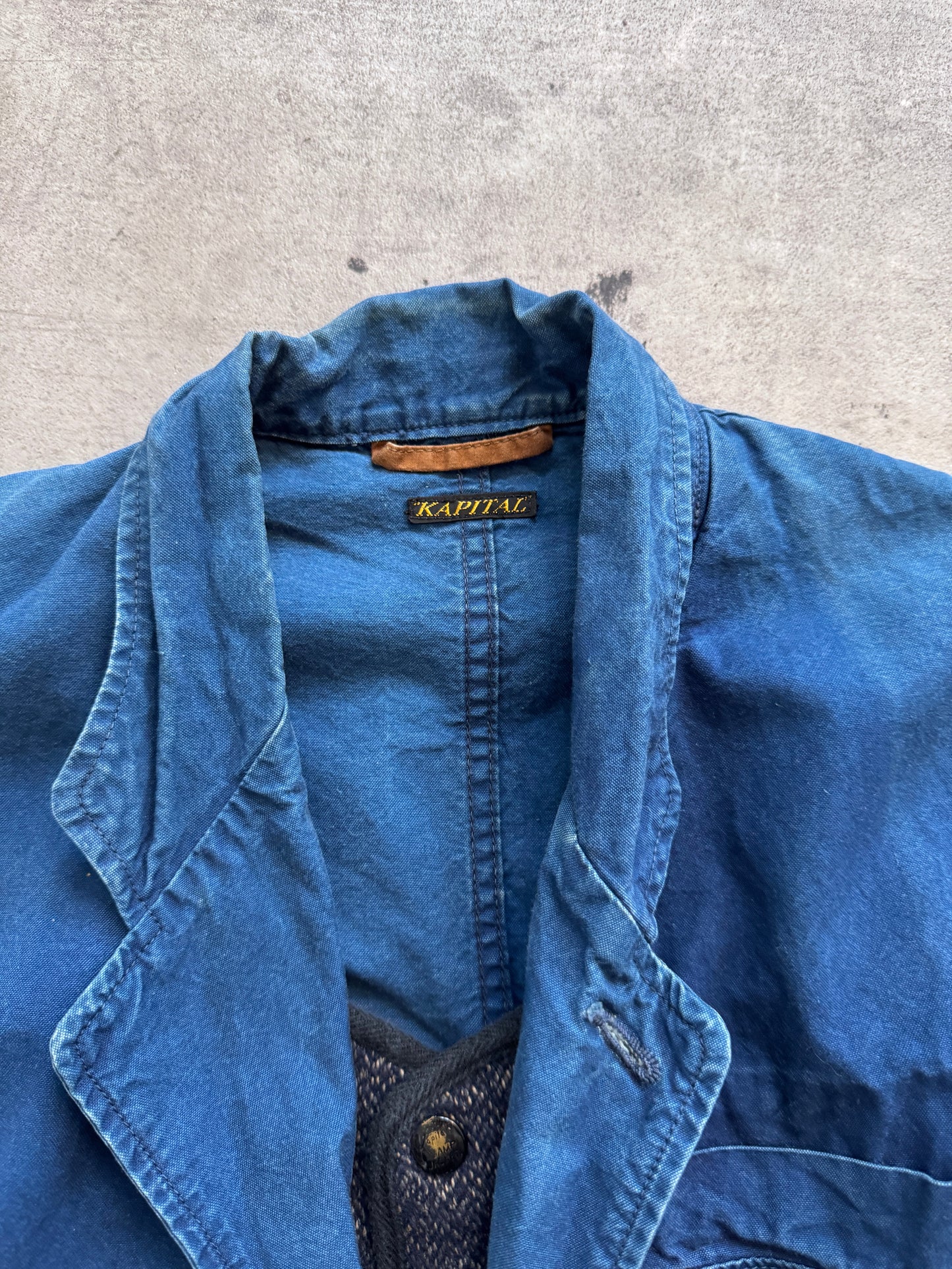 Kapital Garment Dyed Work Jacket W/ Modular Wool Gilet | Medium, Multicoloured