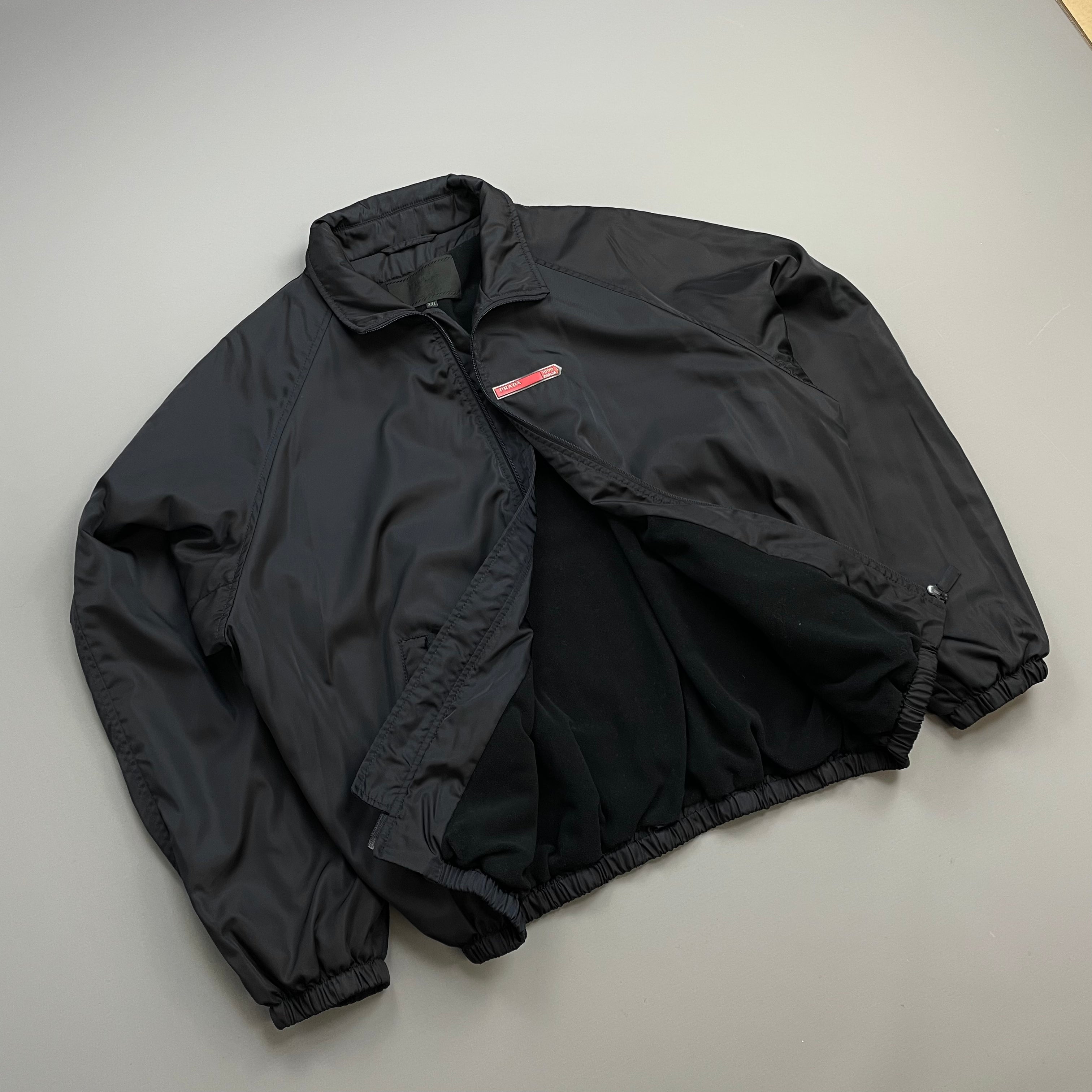 Prada Sport Navy 2000 Nylon '1000 Miglia' Fleece-Lined Bomber