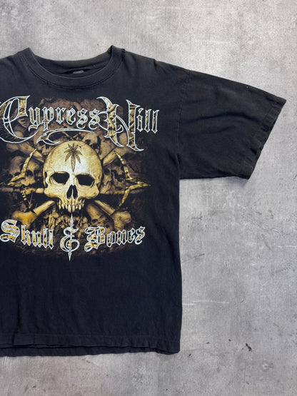 Cypress Hill 90s Distressed Skull & Bones Graphic Tee