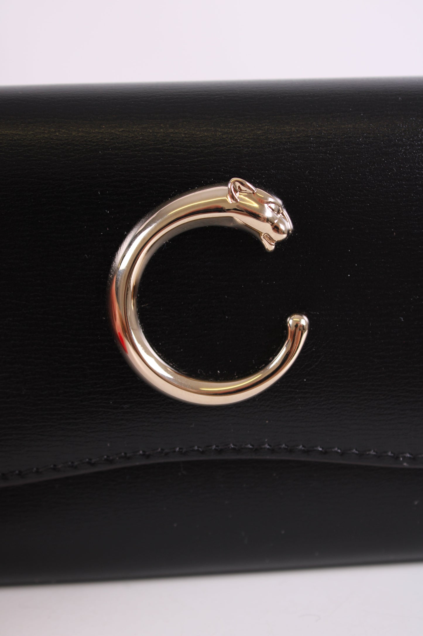 Cartier Panthera Mini Leather Purse Black | O/S, Black