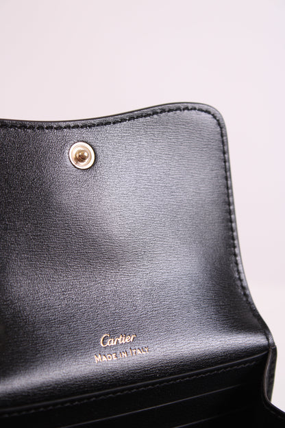 Cartier Panthera Mini Leather Purse Black | O/S, Black