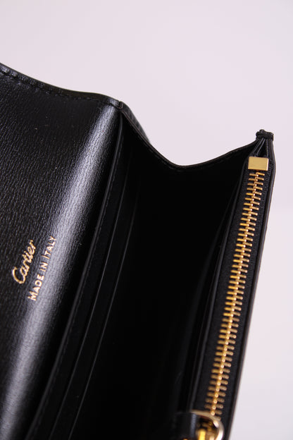Cartier Panthera Mini Leather Purse Black | O/S, Black
