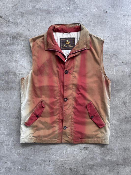 1990's Loro Piana Iridescent Ombre Layered Sailing Vest | Extra Large, Red