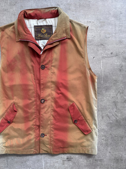 1990's Loro Piana Iridescent Ombre Layered Sailing Vest | Extra Large, Red