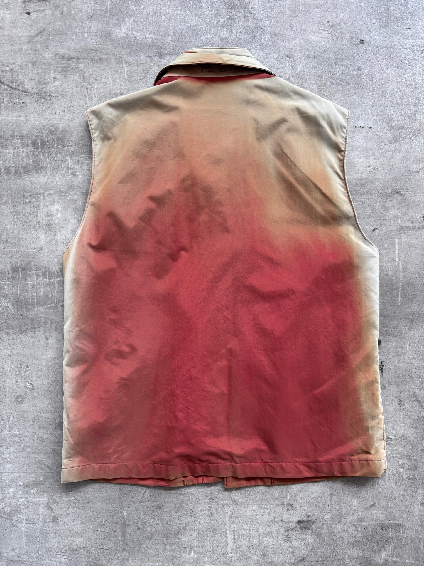 1990's Loro Piana Iridescent Ombre Layered Sailing Vest | Extra Large, Red